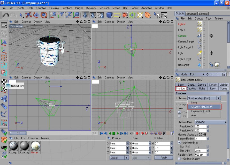 How to create a sugar bowl in Cinema 4D